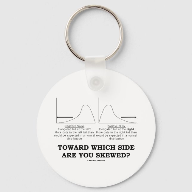 Toward Which Side Are You Skewed? Keychain (Front)