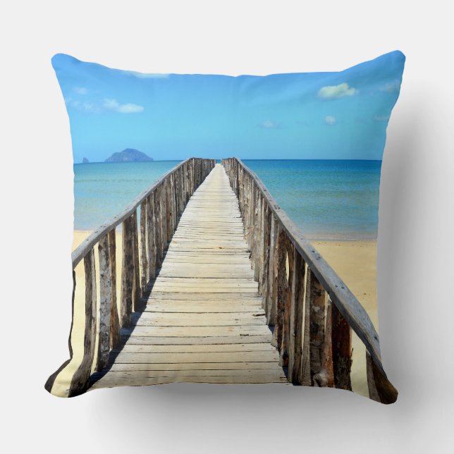 Towards the blue infinity throw pillow (Front)