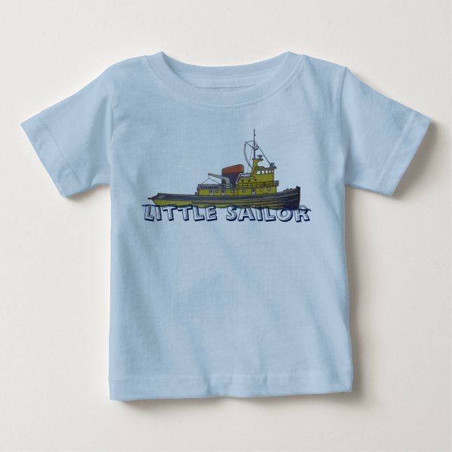 Towboat tugboat graphic draw cover baby T-Shirt (Front)