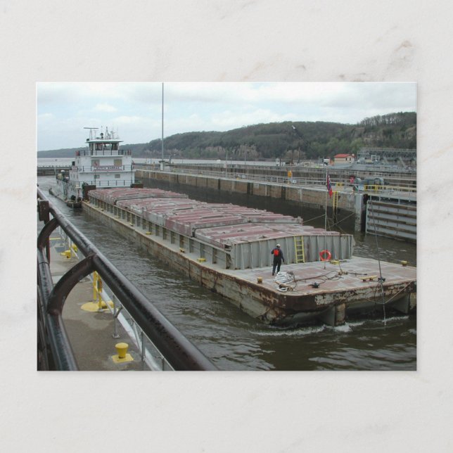 Towboats on the Mississippi Postcard (Front)