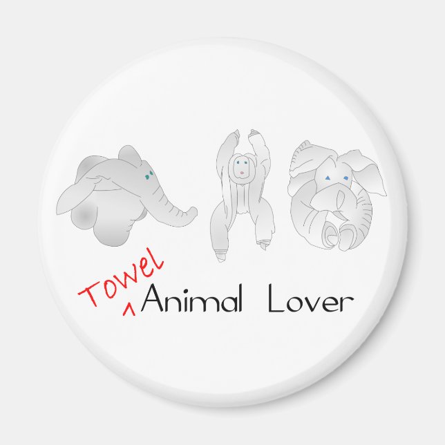 Towel Animal Lover Magnet (Front)
