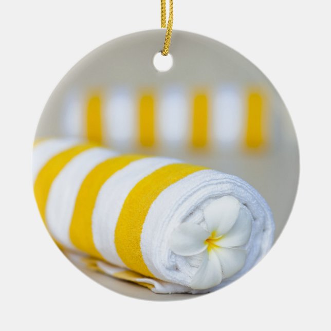 Towel Ceramic Ornament (Front)