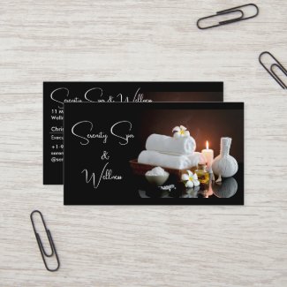 Towel, Flower, Candle, Oil Spa & Wellness Black