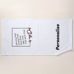 Towel for Dad - Personalized - The best Dad is...