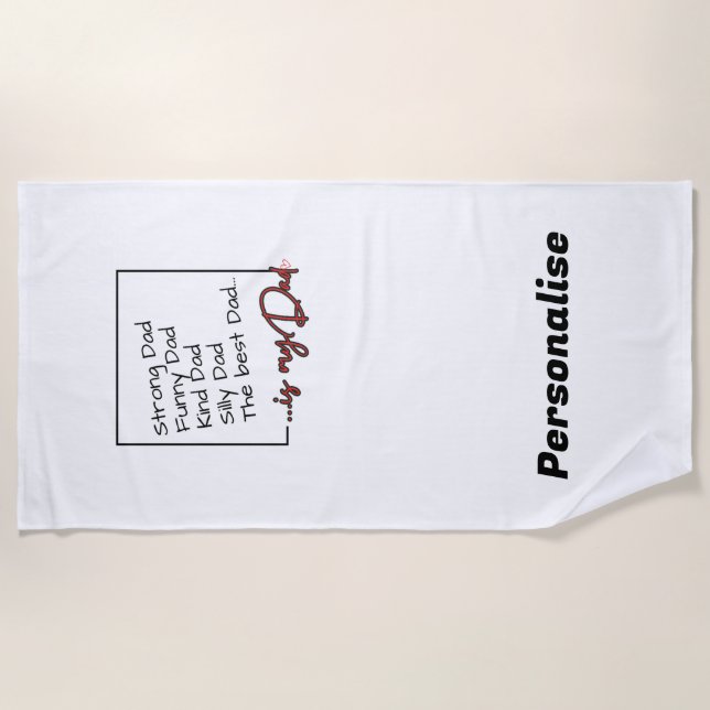 Towel for Dad - Personalized - The best Dad is... (Front)