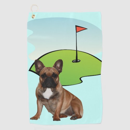 towel Golf french bulldogge