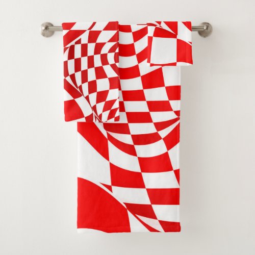 Towel Set _ Modified Red Checkered Flag