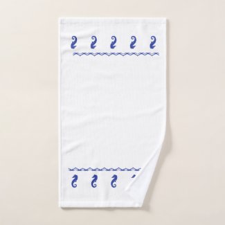 Towel Set -  Sea Horses and Waves