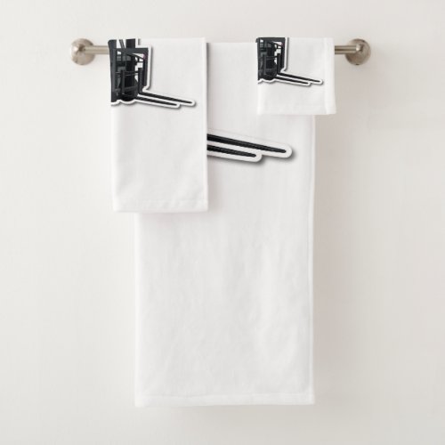 Towel set with forklift design