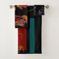 towel set  with unique abstract artwork