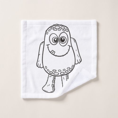 Towel with Cute Monster Design