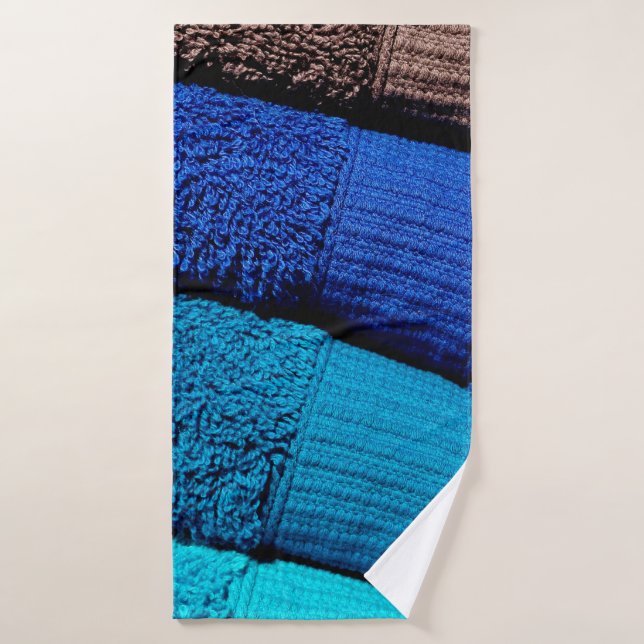 Towels blue turquoise gray (Bath Towel)