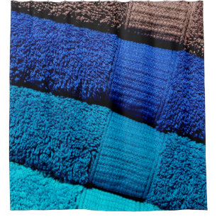 Towels blue turquoise gray shower curtain