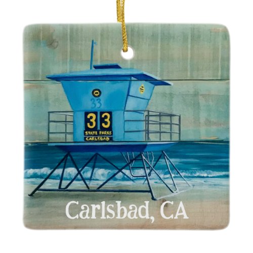 Tower 33 Carlsbad, CA Christmas Ornament