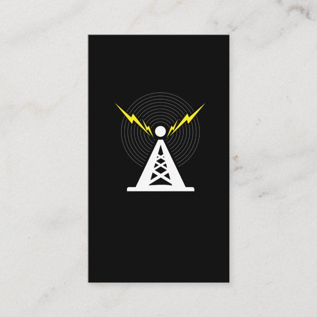 Tower Antenna Ham Radio Operator Business Card (Front)
