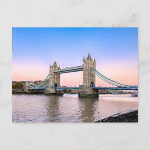 Tower Bridge at dusk, London UK Postcard
