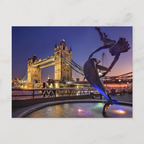 Tower Bridge at Night Postcard