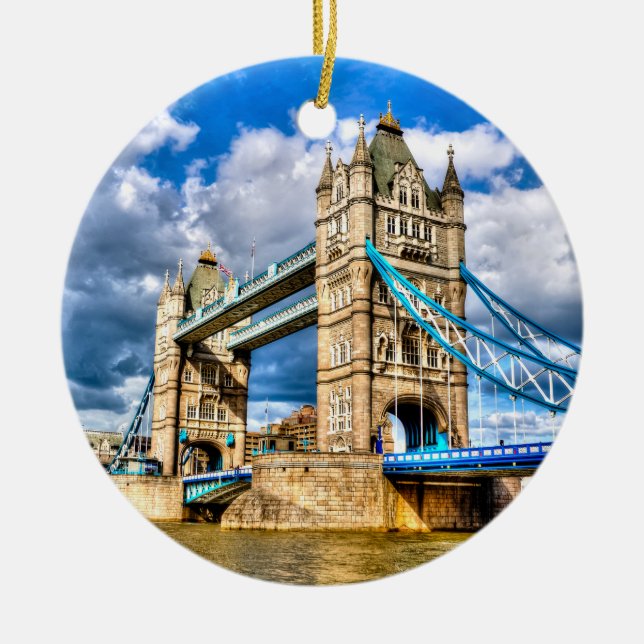 Tower Bridge Ceramic Ornament (Front)