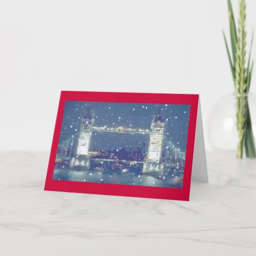 Tower Bridge greetingsChristmas card