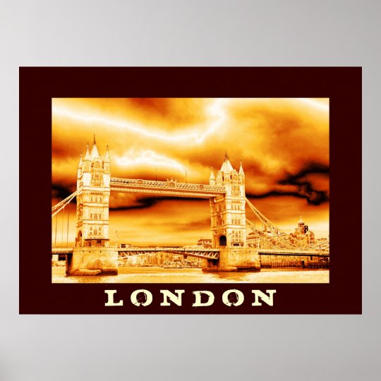 Tower Bridge in Gold Poster