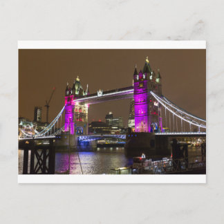 Tower Bridge in Princess pink Postcard