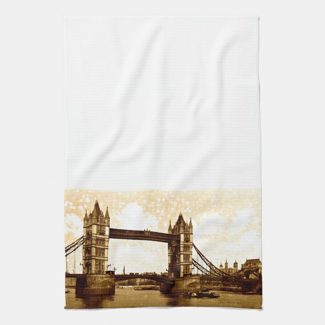 Tower Bridge London 1900 Towel (Vertical)