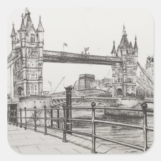 Tower Bridge London 2006 Square Sticker (Front)