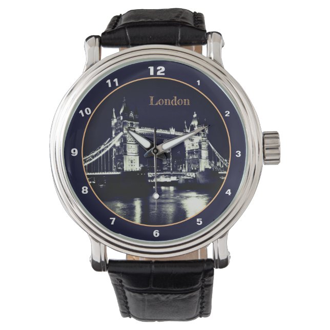 Tower Bridge & London at Night England /British  Watch (Front)