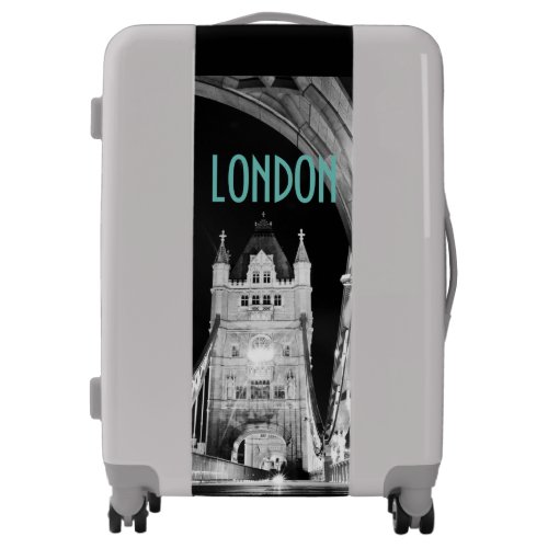Tower Bridge London Black and White Photo Luggage