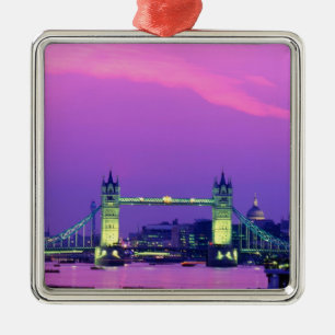 Tower Bridge, London, England 2 Metal Ornament
