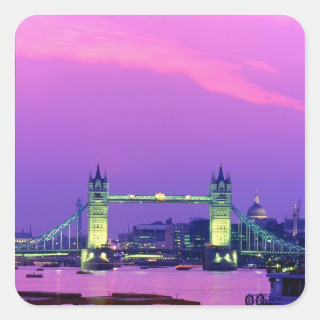 Tower Bridge, London, England 2 Square Sticker (Front)