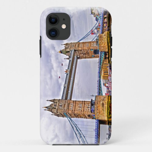 Tower Bridge London England Art design iPhone 11 Case