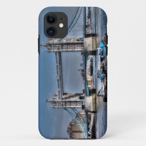 Tower Bridge London England Art design iPhone 11 Case