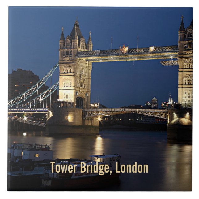 Tower Bridge, London, England Ceramic Tile (Front)