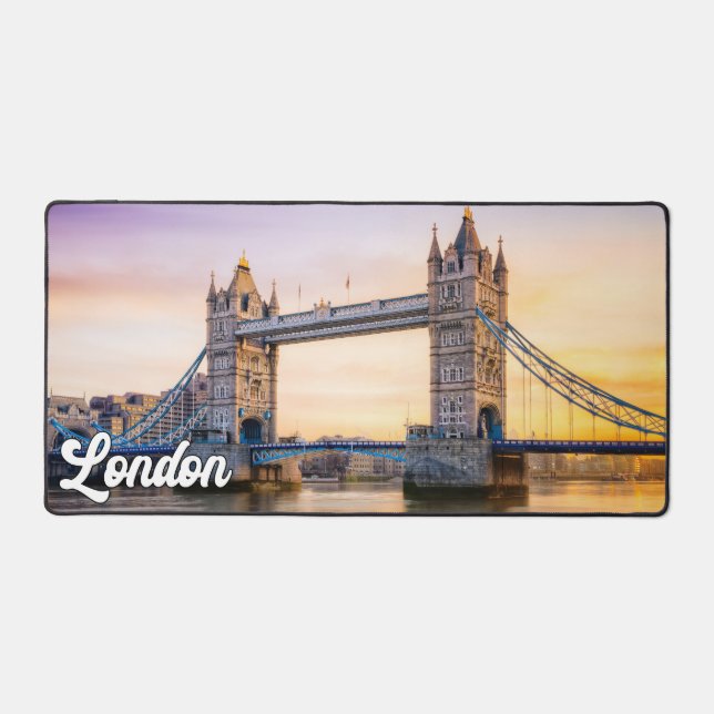 Tower Bridge, London, England Desk Mat (Front)