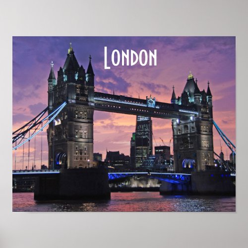 Tower Bridge London England Poster