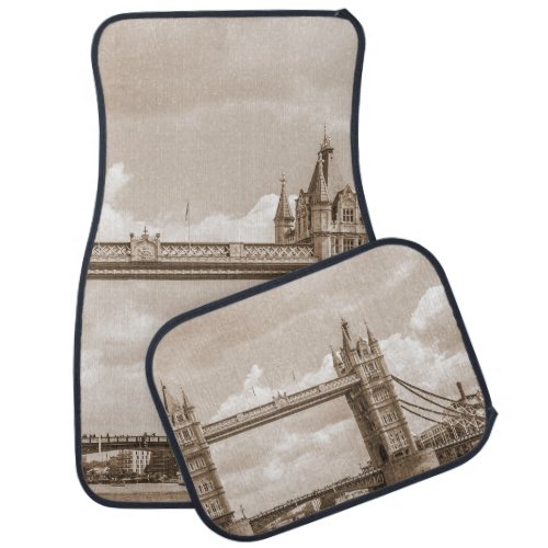 Tower Bridge London iconic vintage sepia Car Floor Mat