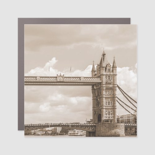 Tower Bridge London iconic vintage sepia Car Magnet