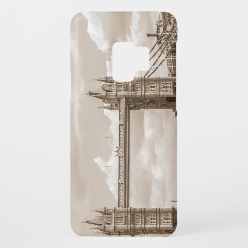 Tower Bridge London iconic vintage sepia Case_Mate Samsung Galaxy S9 Case