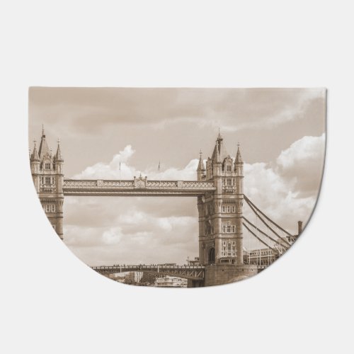 Tower Bridge London iconic vintage sepia Doormat