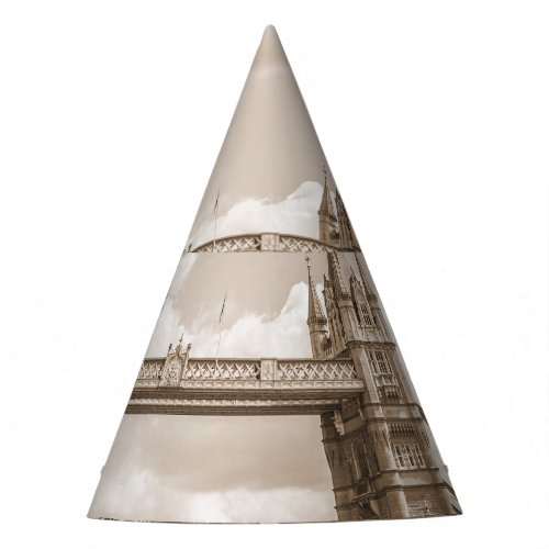 Tower Bridge London iconic vintage sepia Party Hat