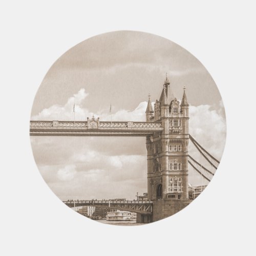 Tower Bridge London iconic vintage sepia Rug