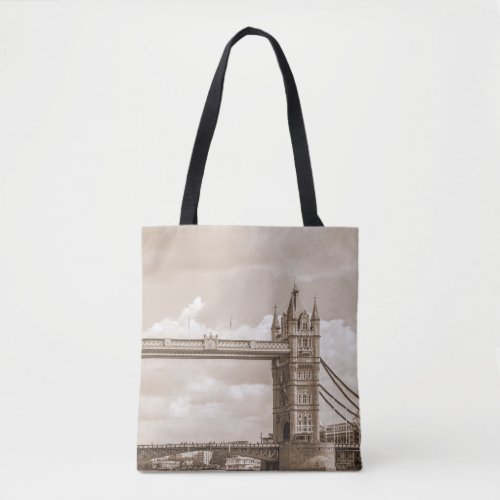 Tower Bridge London iconic vintage sepia Tote Bag