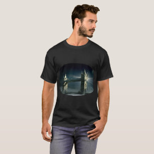 Tower Bridge London in Night Fog T-Shirt