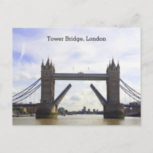 Tower Bridge London, in the open position Postcard
