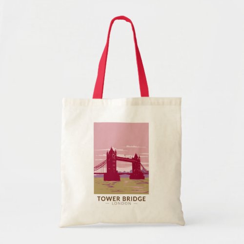 Tower Bridge London Travel Art Vintage Tote Bag