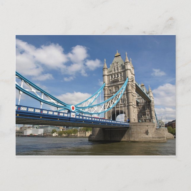 Tower Bridge on River Thames London UK Postcard (Front)