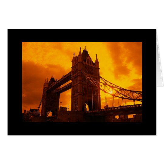 Tower Bridge Orange Light Card