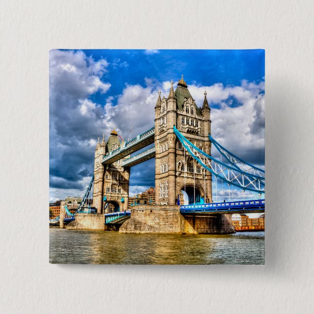 Tower Bridge Pinback Button (Front)