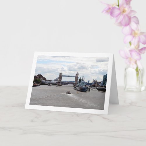 Tower Bridge Portrait London England Card